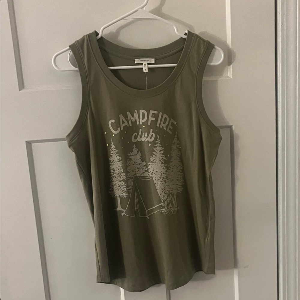 Maurices Olive Green Campfire Graphic Tank